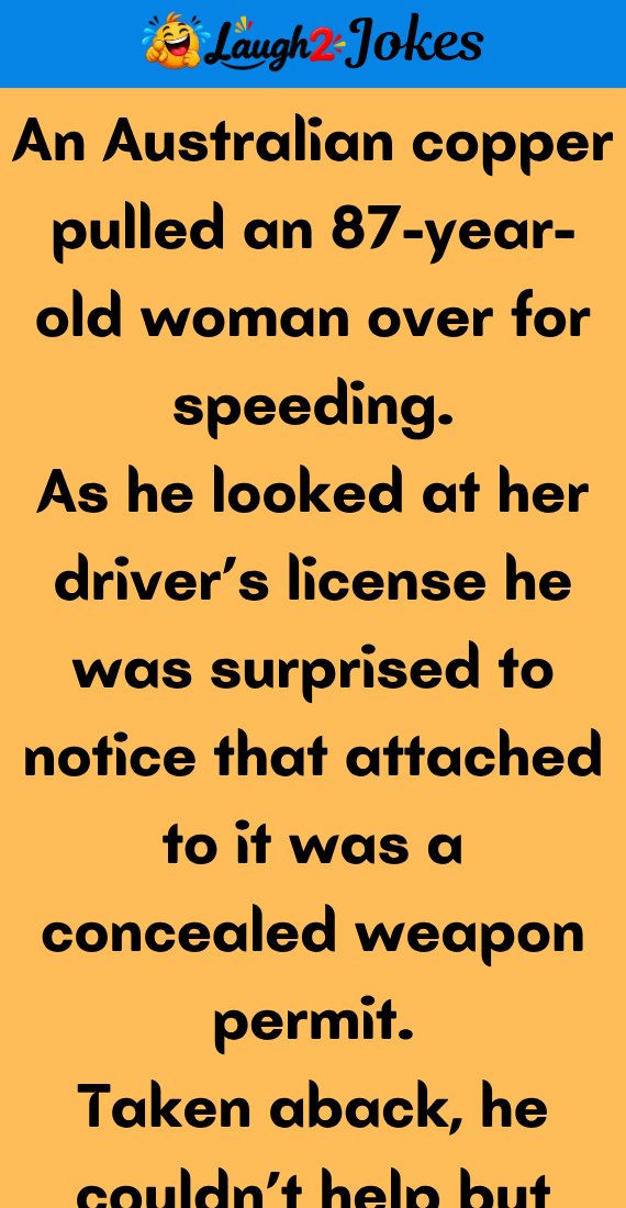 An 87-Year-Old Woman Over For Speeding