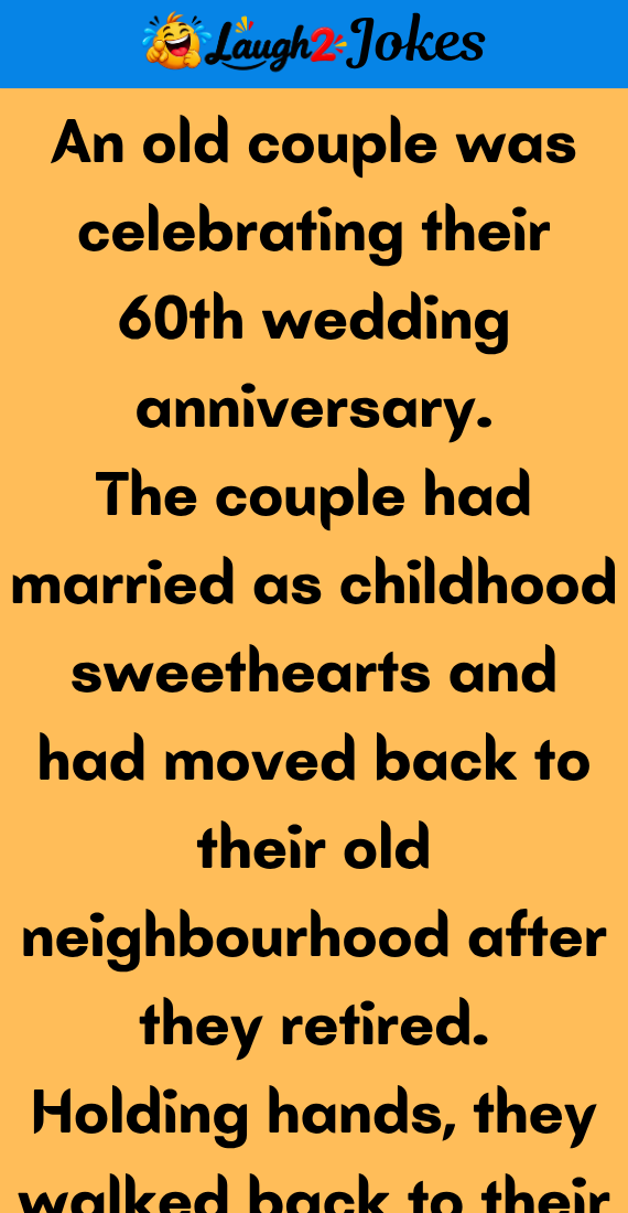 An Old Couple Was Celebrating The Anniversary