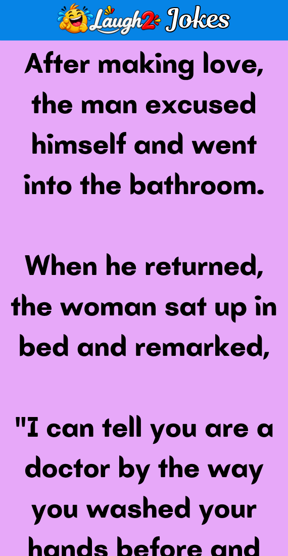 After making love the man went into bathroom