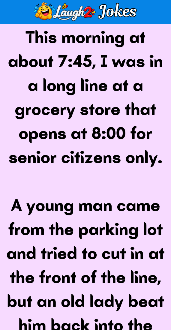I was in a long line at a grocery store