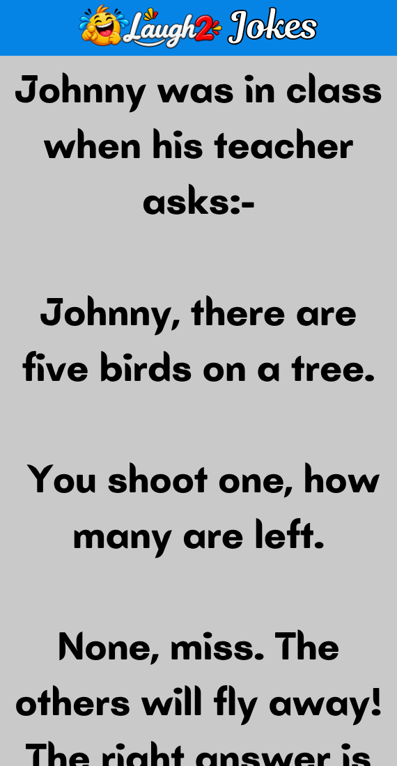 Johnny was in class when his teacher asks