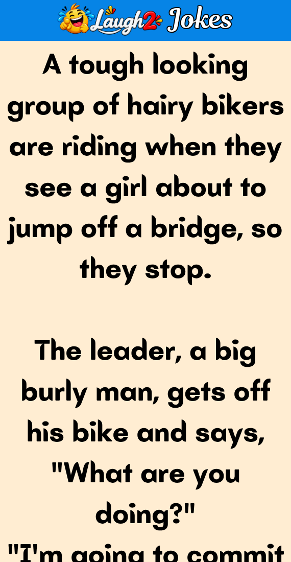 A big burly man see a girl going to commit suicide