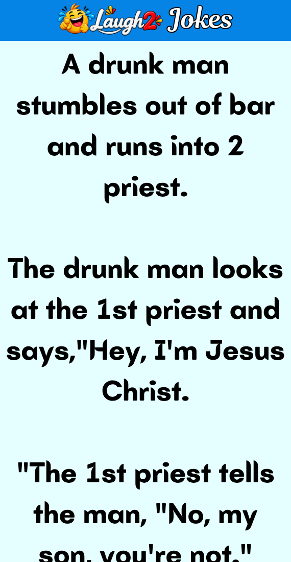 A drunk man stumbles out of bar