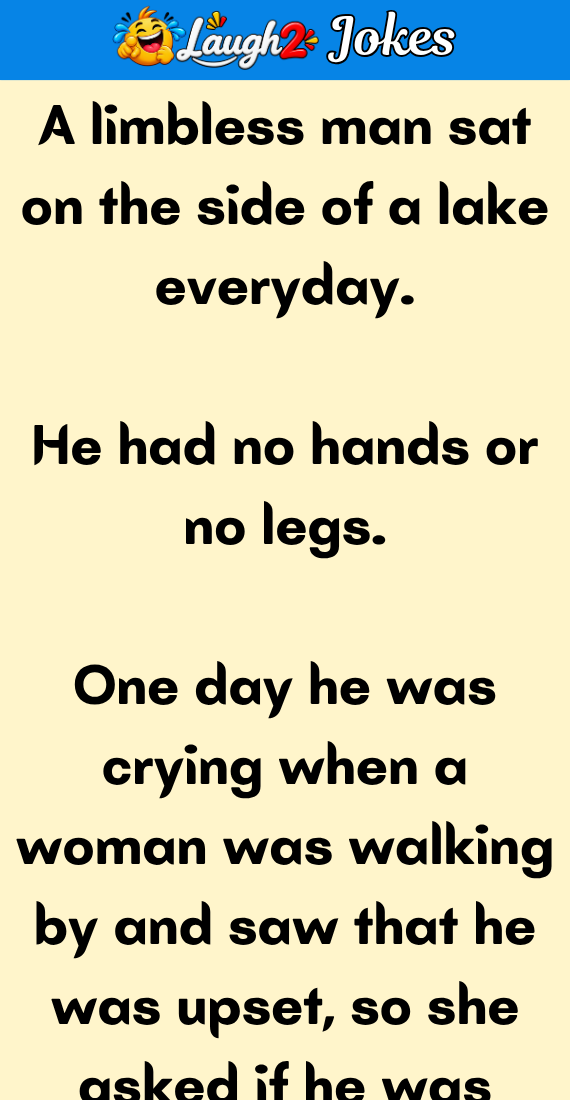 A limbless man sat on the side of a lake everyday