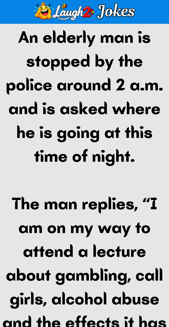 An elderly man is stopped by the police